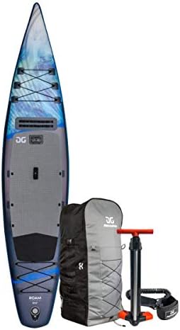 AQUAGLIDE Inflatable Stand Up Paddle Board with Premium SUP Accessories - Backpack, Leash, and Hand Pump - Roam 12.5 ISUP, Multicolor (585421104)