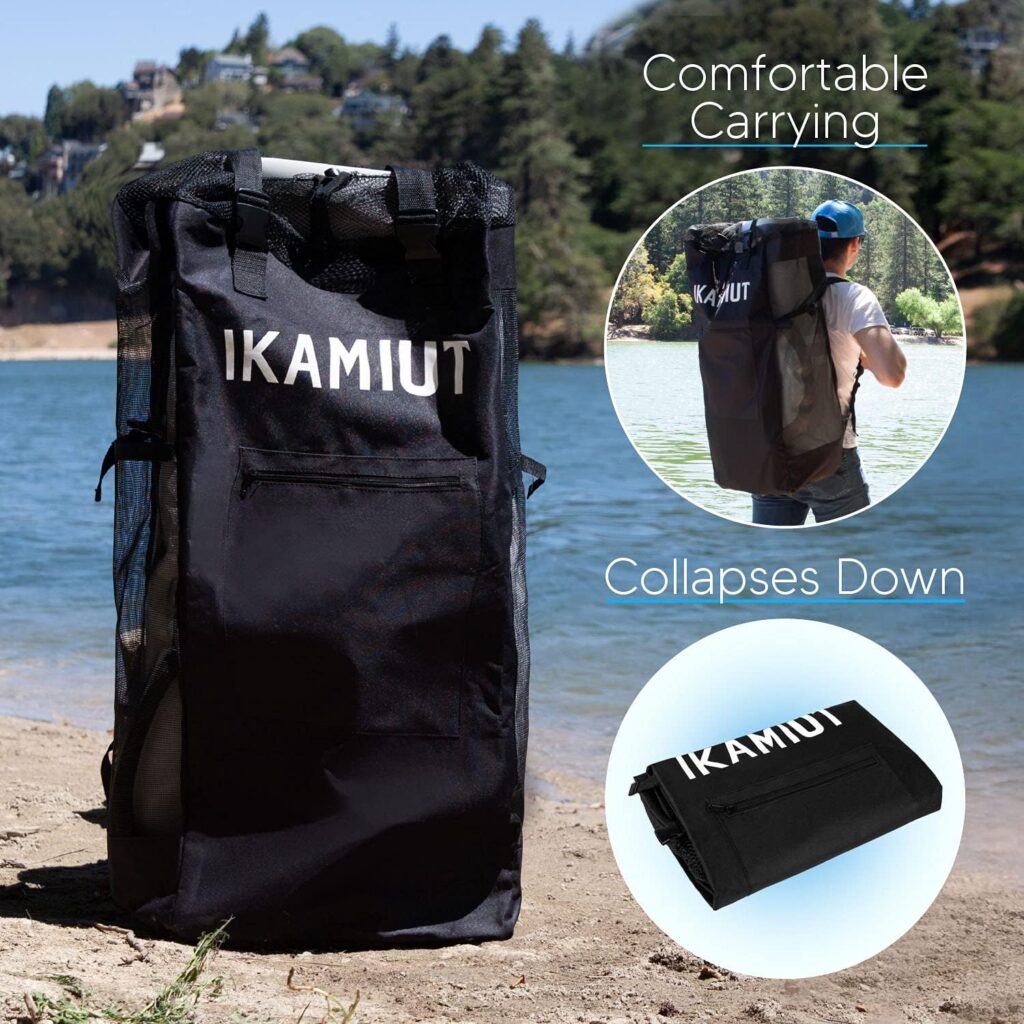 IKAMIUT Inflatable Stand Up Paddle Board with Premium sup Accessories  Backpack, Non-Slip Deck, Waterproof Bag, Leash, Paddle and Hand Pump
